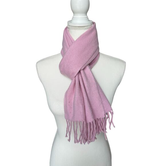 Vintage WILD ABOUT CASHMERE for Saks Fifth Avenue Pink Scarf 100% Cashmere - Picture 1 of 5